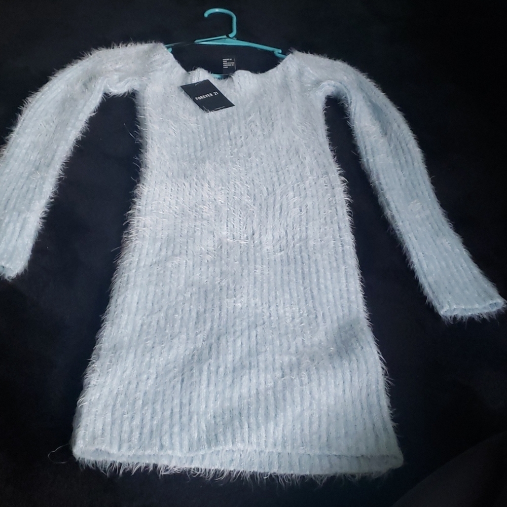 baby blue knit dress size m